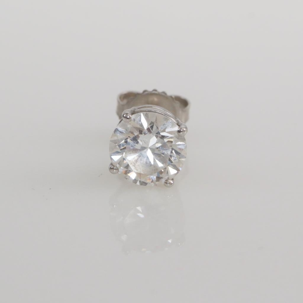 14kt Gold Single Stud Earring with IGI 1.51 Lab Grown Diamond
